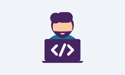 Man Coding Icon Thumbnail